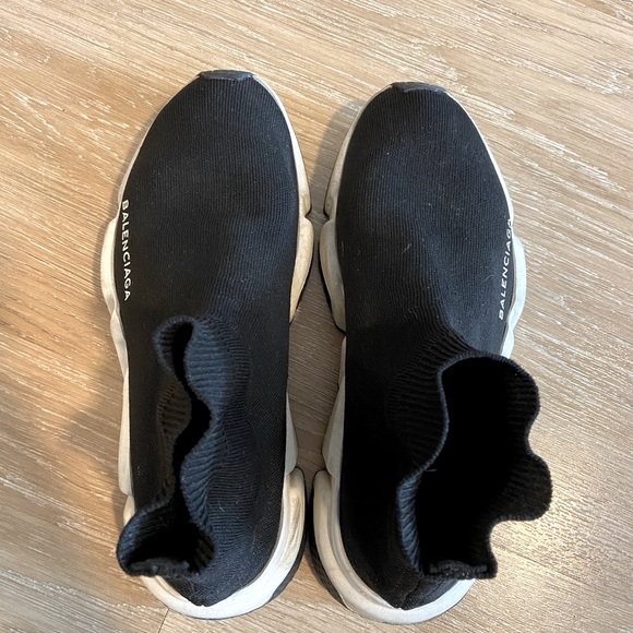 BALENCIAGA authentic Speed LT logo-print stretch-knit high-top sneakers - Picture 2 of 7